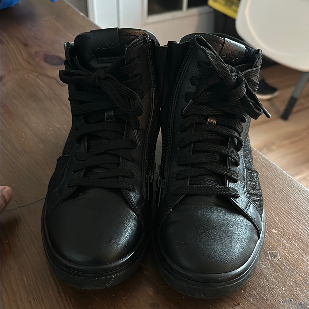 Aldo Black High-Top Sneakers